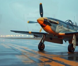 AI-generated military plane art - P-51 Mustangs, Spitfires, F-22 Raptors, vintage warbirds and modern fighters. Photorealistic UHD wallpapers by Art by Innovation.