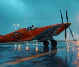 AI-generated military plane art - P-51 Mustangs, Spitfires, F-22 Raptors, vintage warbirds and modern fighters. Photorealistic UHD wallpapers by Art by Innovation.