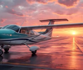 AI-generated small plane art - private jets, business jets, turboprops, vintage propliners. Photorealistic UHD aviation wallpapers by Art by Innovation.