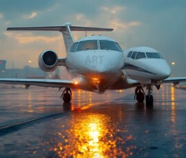 AI-generated small plane art - private jets, business jets, turboprops, vintage propliners. Photorealistic UHD aviation wallpapers by Art by Innovation.