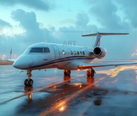 AI-generated small plane art - private jets, business jets, turboprops, vintage propliners. Photorealistic UHD aviation wallpapers by Art by Innovation.