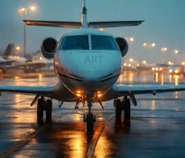 AI-generated small plane art - private jets, business jets, turboprops, vintage propliners. Photorealistic UHD aviation wallpapers by Art by Innovation.