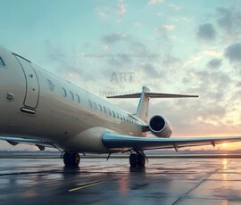 AI-generated small plane art - private jets, business jets, turboprops, vintage propliners. Photorealistic UHD aviation wallpapers by Art by Innovation.