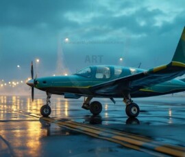 AI-generated small plane art - private jets, business jets, turboprops, vintage propliners. Photorealistic UHD aviation wallpapers by Art by Innovation.