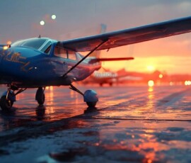 AI-generated small plane art - private jets, business jets, turboprops, vintage propliners. Photorealistic UHD aviation wallpapers by Art by Innovation.