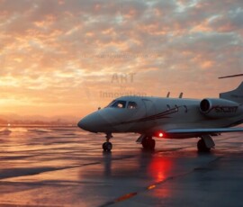 AI-generated small plane art - private jets, business jets, turboprops, vintage propliners. Photorealistic UHD aviation wallpapers by Art by Innovation.
