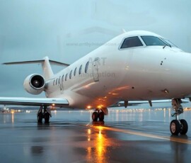AI-generated small plane art - private jets, business jets, turboprops, vintage propliners. Photorealistic UHD aviation wallpapers by Art by Innovation.