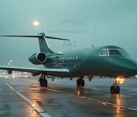 AI-generated small plane art - private jets, business jets, turboprops, vintage propliners. Photorealistic UHD aviation wallpapers by Art by Innovation.