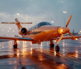 AI-generated small plane art - private jets, business jets, turboprops, vintage propliners. Photorealistic UHD aviation wallpapers by Art by Innovation.