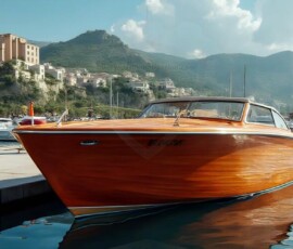 AI-generated yacht art - superyachts, sailing yachts, classic Riva runabouts. Photorealistic UHD marine wallpapers by Art by Innovation.