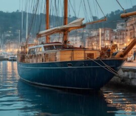 AI-generated yacht art - superyachts, sailing yachts, classic Riva runabouts. Photorealistic UHD marine wallpapers by Art by Innovation.