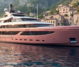 AI-generated yacht art - superyachts, sailing yachts, classic Riva runabouts. Photorealistic UHD marine wallpapers by Art by Innovation.