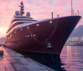 AI-generated yacht art - superyachts, sailing yachts, classic Riva runabouts. Photorealistic UHD marine wallpapers by Art by Innovation.