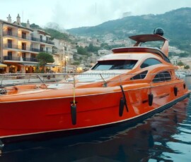 AI-generated yacht art - superyachts, sailing yachts, classic Riva runabouts. Photorealistic UHD marine wallpapers by Art by Innovation.