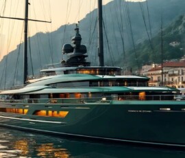 AI-generated yacht art - superyachts, sailing yachts, classic Riva runabouts. Photorealistic UHD marine wallpapers by Art by Innovation.