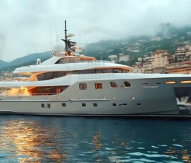 AI-generated yacht art - superyachts, sailing yachts, classic Riva runabouts. Photorealistic UHD marine wallpapers by Art by Innovation.
