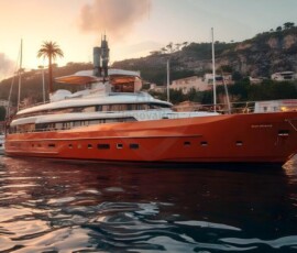 AI-generated yacht art - superyachts, sailing yachts, classic Riva runabouts. Photorealistic UHD marine wallpapers by Art by Innovation.