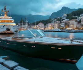 AI-generated yacht art - superyachts, sailing yachts, classic Riva runabouts. Photorealistic UHD marine wallpapers by Art by Innovation.