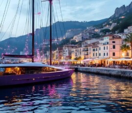 AI-generated yacht art - superyachts, sailing yachts, classic Riva runabouts. Photorealistic UHD marine wallpapers by Art by Innovation.