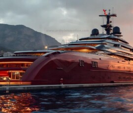 AI-generated yacht art - superyachts, sailing yachts, classic Riva runabouts. Photorealistic UHD marine wallpapers by Art by Innovation.