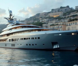 AI-generated yacht art - superyachts, sailing yachts, classic Riva runabouts. Photorealistic UHD marine wallpapers by Art by Innovation.