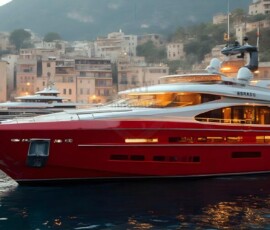 AI-generated yacht art - superyachts, sailing yachts, classic Riva runabouts. Photorealistic UHD marine wallpapers by Art by Innovation.