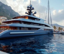 AI-generated yacht art - superyachts, sailing yachts, classic Riva runabouts. Photorealistic UHD marine wallpapers by Art by Innovation.