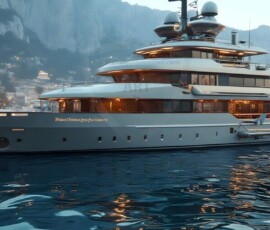 AI-generated yacht art - superyachts, sailing yachts, classic Riva runabouts. Photorealistic UHD marine wallpapers by Art by Innovation.
