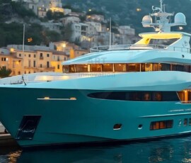 AI-generated yacht art - superyachts, sailing yachts, classic Riva runabouts. Photorealistic UHD marine wallpapers by Art by Innovation.