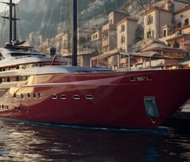 AI-generated yacht art - superyachts, sailing yachts, classic Riva runabouts. Photorealistic UHD marine wallpapers by Art by Innovation.