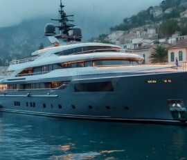 AI-generated yacht art - superyachts, sailing yachts, classic Riva runabouts. Photorealistic UHD marine wallpapers by Art by Innovation.