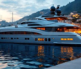 AI-generated yacht art - superyachts, sailing yachts, classic Riva runabouts. Photorealistic UHD marine wallpapers by Art by Innovation.