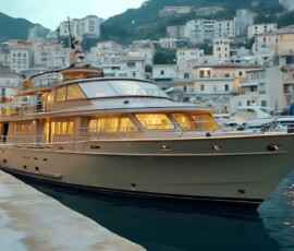AI-generated yacht art - superyachts, sailing yachts, classic Riva runabouts. Photorealistic UHD marine wallpapers by Art by Innovation.