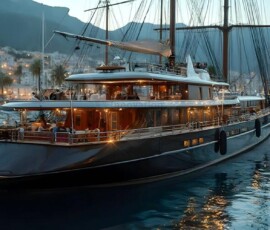 AI-generated yacht art - superyachts, sailing yachts, classic Riva runabouts. Photorealistic UHD marine wallpapers by Art by Innovation.
