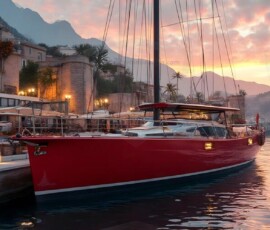 AI-generated yacht art - superyachts, sailing yachts, classic Riva runabouts. Photorealistic UHD marine wallpapers by Art by Innovation.