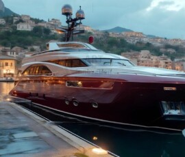AI-generated yacht art - superyachts, sailing yachts, classic Riva runabouts. Photorealistic UHD marine wallpapers by Art by Innovation.