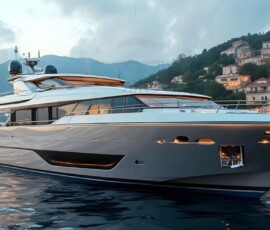 AI-generated yacht art - superyachts, sailing yachts, classic Riva runabouts. Photorealistic UHD marine wallpapers by Art by Innovation.