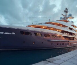 AI-generated yacht art - superyachts, sailing yachts, classic Riva runabouts. Photorealistic UHD marine wallpapers by Art by Innovation.