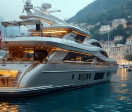 AI-generated yacht art - superyachts, sailing yachts, classic Riva runabouts. Photorealistic UHD marine wallpapers by Art by Innovation.