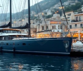 AI-generated yacht art - superyachts, sailing yachts, classic Riva runabouts. Photorealistic UHD marine wallpapers by Art by Innovation.