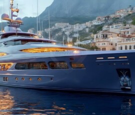 AI-generated yacht art - superyachts, sailing yachts, classic Riva runabouts. Photorealistic UHD marine wallpapers by Art by Innovation.