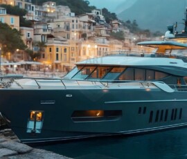 AI-generated yacht art - superyachts, sailing yachts, classic Riva runabouts. Photorealistic UHD marine wallpapers by Art by Innovation.