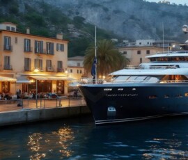 AI-generated yacht art - superyachts, sailing yachts, classic Riva runabouts. Photorealistic UHD marine wallpapers by Art by Innovation.