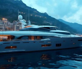 AI-generated yacht art - superyachts, sailing yachts, classic Riva runabouts. Photorealistic UHD marine wallpapers by Art by Innovation.