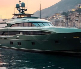 AI-generated yacht art - superyachts, sailing yachts, classic Riva runabouts. Photorealistic UHD marine wallpapers by Art by Innovation.