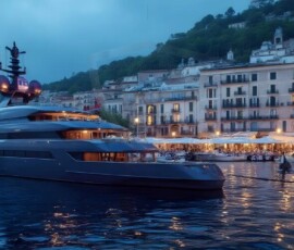 AI-generated yacht art - superyachts, sailing yachts, classic Riva runabouts. Photorealistic UHD marine wallpapers by Art by Innovation.