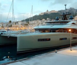 AI-generated yacht art - superyachts, sailing yachts, classic Riva runabouts. Photorealistic UHD marine wallpapers by Art by Innovation.