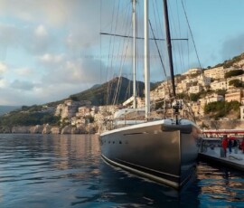 AI-generated yacht art - superyachts, sailing yachts, classic Riva runabouts. Photorealistic UHD marine wallpapers by Art by Innovation.