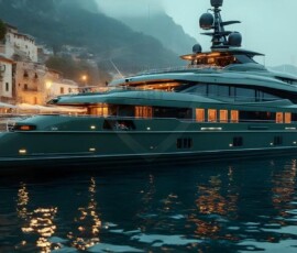 AI-generated yacht art - superyachts, sailing yachts, classic Riva runabouts. Photorealistic UHD marine wallpapers by Art by Innovation.