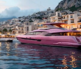 AI-generated yacht art - superyachts, sailing yachts, classic Riva runabouts. Photorealistic UHD marine wallpapers by Art by Innovation.